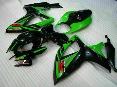 Carénage Suzuki GSXR 600 / 750 K6 2006-2007 - Noir Vert Bon Marché