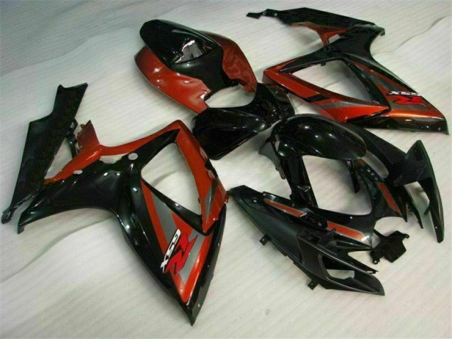 Carénages Suzuki GSXR 600 / 750 K6 2006-2007 - Noir Rouge Bon Marché Carénages Suzuki GSXR 600 / 750 K6 2006-2007 - Noir Rouge Bon Marché
