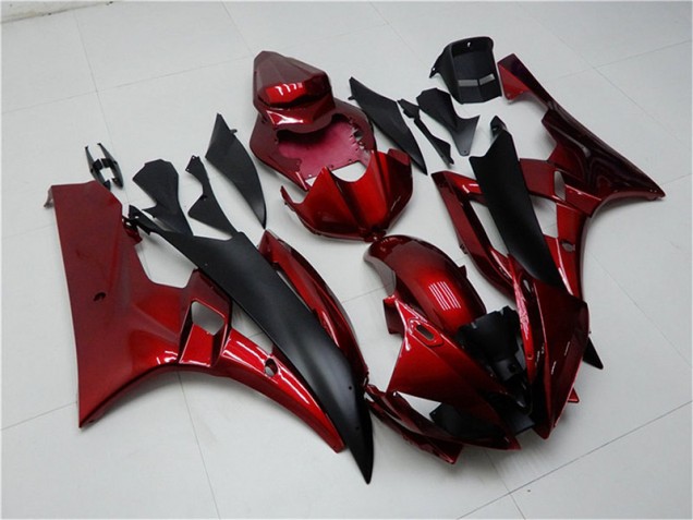 Carénages Yamaha R6 2006-2007 - Rouge Noir Bon Marché Carénages Yamaha R6 2006-2007 - Rouge Noir Bon Marché