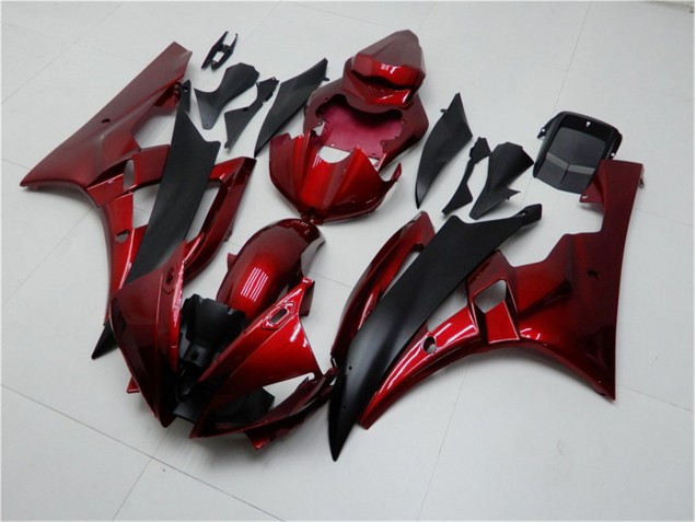 Carénages Yamaha R6 2006-2007 - Rouge Noir Bon Marché Carénages Yamaha R6 2006-2007 - Rouge Noir Bon Marché