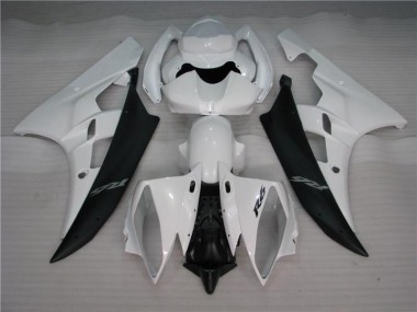 Carénages Yamaha R6 2006-2007 - Blanc Noir Bon Marché