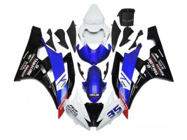 Kit Carénages Complet Yamaha R6 2006-2007 - Bleu Blanc Bon Marché