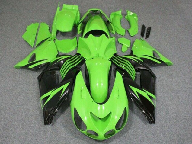 Carénage Kawasaki ZX14R ZZR 1400 2006-2011 - Vert Noir Bon Marché Carénage Kawasaki ZX14R ZZR 1400 2006-2011 - Vert Noir Bon Marché