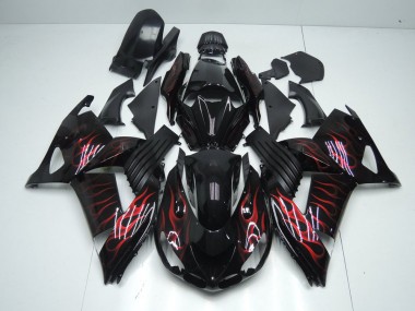 Carénage Kawasaki ZX14R ZZR 1400 2006-2011 - Rouge Flamme Bon Marché