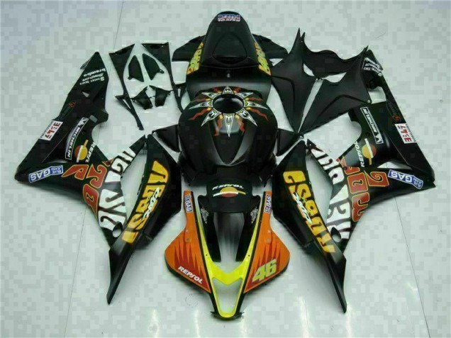 Carénage Honda CBR 600 RR 2007-2008 - Noir Jaune Repsol 46 Bon Marché Carénage Honda CBR 600 RR 2007-2008 - Noir Jaune Repsol 46 Bon Marché