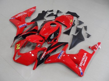 Carénage Honda CBR 600 RR 2007-2008 - Rouge Noir Courses Bon Marché