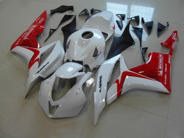 Carénage Honda CBR 600 RR 2007-2008 - Blanc Rouge Courses Version Bon Marché