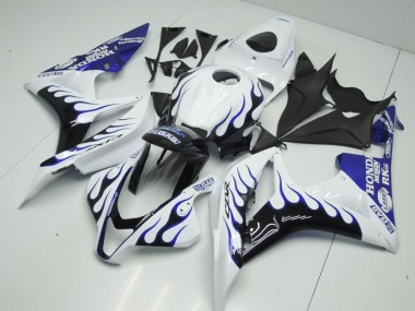 Carénage Honda CBR 600 RR 2007-2008 - Blanc Bleu Flamme Bon Marché