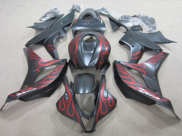 Carénage Honda CBR 600 RR 2007-2008 - Noir avec Rouge Flamme Bon Marché Carénage Honda CBR 600 RR 2007-2008 - Noir avec Rouge Flamme Bon Marché