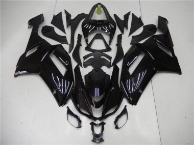 Carénages Kawasaki ZX6R 2007-2008 - Noir Brillant Bon Marché