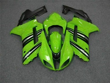 Carénage Kawasaki ZX6R 2007-2008 - Vert Noir Bon Marché