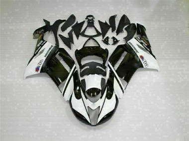 Carénages Kawasaki ZX6R 2007-2008 - Noir Blanc Bon Marché