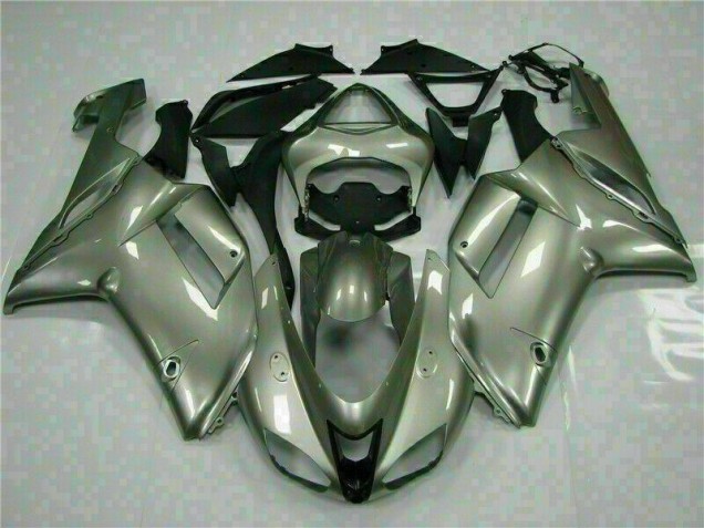 Carénage Kawasaki ZX6R 2007-2008 - Argent Bon Marché Carénage Kawasaki ZX6R 2007-2008 - Argent Bon Marché