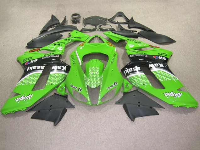Carénage Kawasaki ZX6R 2007-2008 - Vert Touch 4 Bon Marché Carénage Kawasaki ZX6R 2007-2008 - Vert Touch 4 Bon Marché