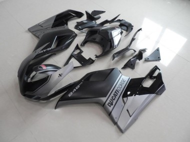 Carénage Ducati 848 1098 1198 2007-2014 - Noir Mat Argent Style OEM Bon Marché