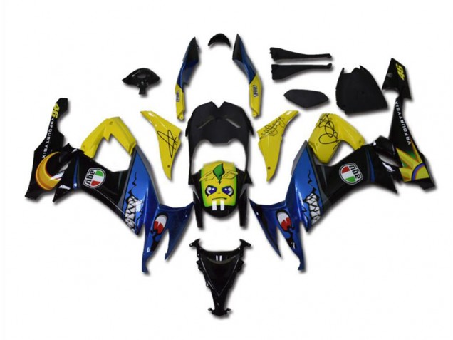 Carénage Kawasaki ZX10R 2008-2010 - Bleu Requin Bon Marché Carénage Kawasaki ZX10R 2008-2010 - Bleu Requin Bon Marché