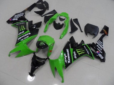 Carénage Kawasaki ZX10R 2008-2010 - Vert et Noir Monster Bon Marché