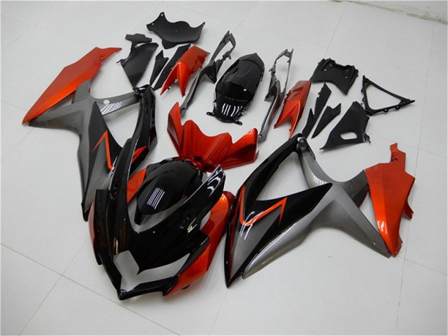 Carénage Suzuki GSXR 600 / 750 K8 2008-2010 - Noir Orange Gris Bon Marché Carénage Suzuki GSXR 600 / 750 K8 2008-2010 - Noir Orange Gris Bon Marché