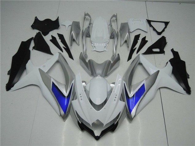 Carénage Suzuki GSXR 600 / 750 K8 2008-2010 - Blanc Argent Bleu Bon Marché Carénage Suzuki GSXR 600 / 750 K8 2008-2010 - Blanc Argent Bleu Bon Marché