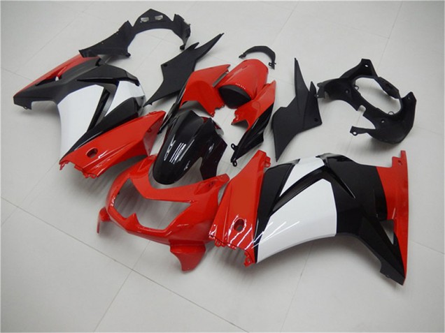 Carénage Kawasaki EX250 2008-2012 - Rouge Noir Blanc Bon Marché Carénage Kawasaki EX250 2008-2012 - Rouge Noir Blanc Bon Marché