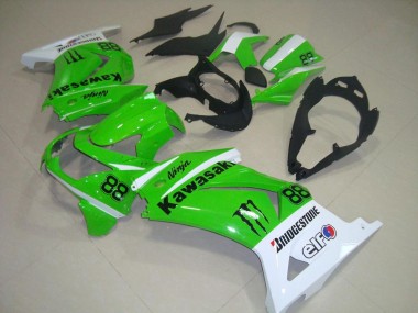 Carénage Kawasaki ZX 250R 2008-2012 - Vert et Blanc Bon Marché