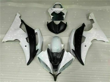 Kit Carénages & Plastique Yamaha R6 2008-2016 - Blanc Noir Bon Marché