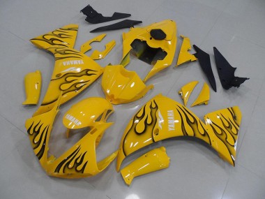 Carénage Yamaha R1 2009-2011 - Jaune Noir Flamme Bon Marché