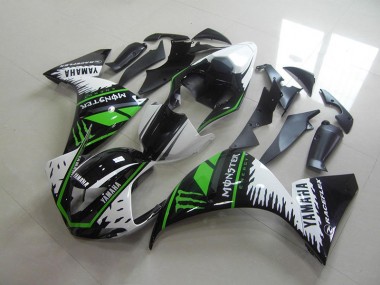 Carénage Yamaha R1 2009-2011 - Blanc Vert Monster Bon Marché
