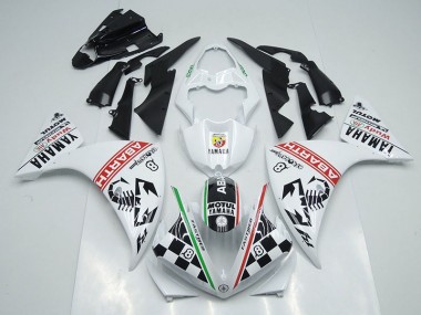 Carénage Yamaha R1 2009-2011 - Blanc Noir Abrath Bon Marché