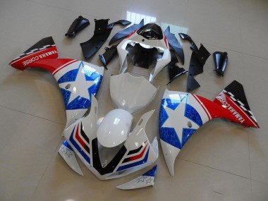 Carénage Yamaha R1 2009-2011 - Blanc Noir Ducati Star Bon Marché