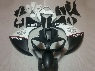 Carénage Yamaha R1 2009-2011 - Noir Mat Blanc Bon Marché
