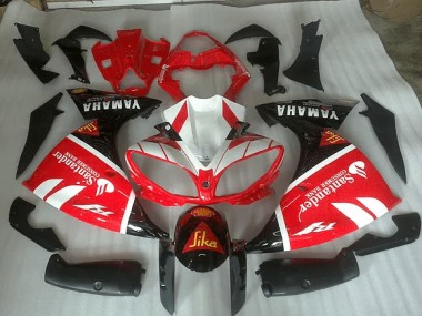 Carénage Yamaha R1 2009-2011 - Rouge Blanc et Noir Graphique Bon Marché