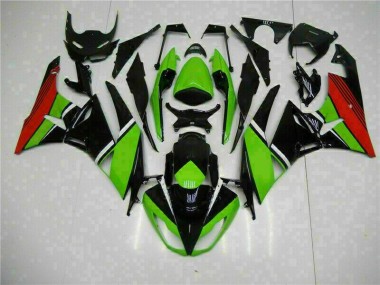 Carénage Kawasaki ZX6R 2009-2012 - Noir Vert Rouge Bon Marché