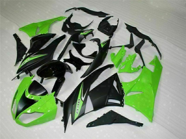 Carénage Kawasaki ZX6R 2009-2012 - Noir Vert 636 Bon Marché Carénage Kawasaki ZX6R 2009-2012 - Noir Vert 636 Bon Marché