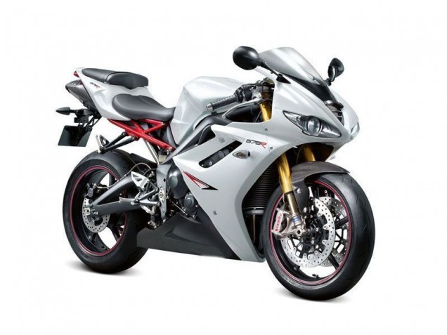 Carénage Triumph Daytona 675 Triple 2009-2012 - Blanc Nacré Noir Bon Marché Carénage Triumph Daytona 675 Triple 2009-2012 - Blanc Nacré Noir Bon Marché
