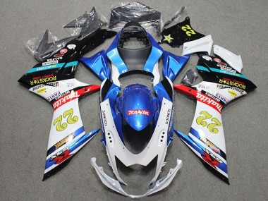 Carénage Suzuki GSXR 600 K11 2011-2024 - Bleu Blanc Rouge Rockstar 22 Bon Marché