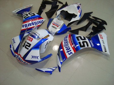 Carénage Yamaha R1 2012-2014 - Blanc Noir Sterilgarda Bon Marché