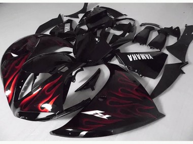 Carénage Yamaha R1 2012-2014 - Rouge Noir Flamme Bon Marché