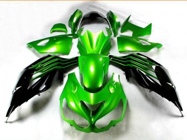 Carénages Kawasaki ZX14R ZZR 1400 2012-2021 - Noir Vert Bon Marché