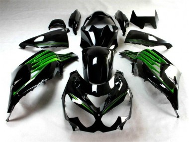 Carénage Kawasaki ZX14R ZZR 1400 2012-2021 - Noir Vert Bon Marché