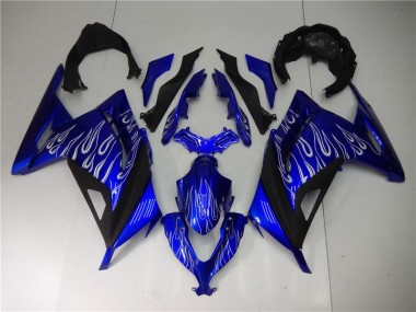 Carénage Kawasaki EX300 2013-2016 - Bleu Blanc Noir Bon Marché