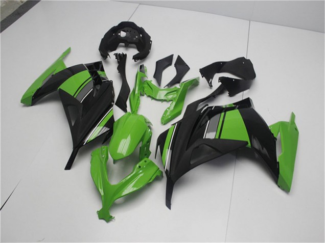 Carénages Kawasaki EX300 2013-2016 - Vert Noir Bon Marché Carénages Kawasaki EX300 2013-2016 - Vert Noir Bon Marché