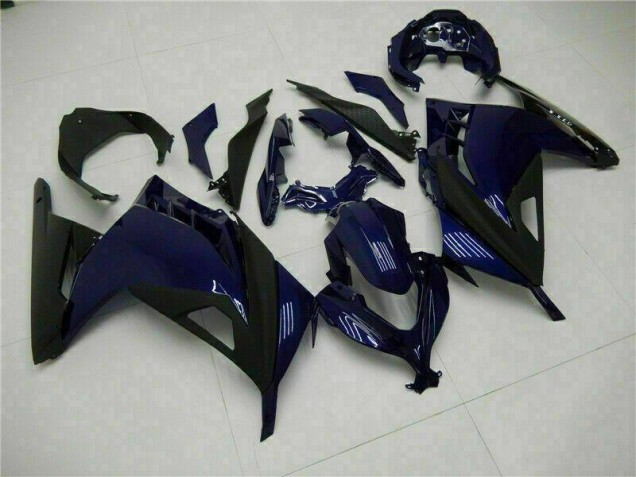 Carénage Kawasaki EX300 2013-2016 - Bleu Noir Bon Marché Carénage Kawasaki EX300 2013-2016 - Bleu Noir Bon Marché