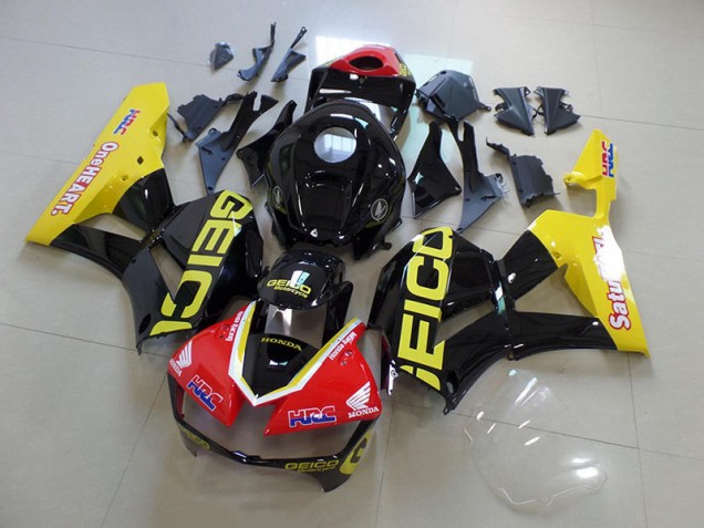 Carénage Honda CBR 600 RR 2013-2023 - Jaune Noir Geico Bon Marché Carénage Honda CBR 600 RR 2013-2023 - Jaune Noir Geico Bon Marché