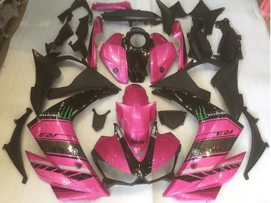 Carénage Yamaha R3 2015-2022 - Rose et Noir Bon Marché